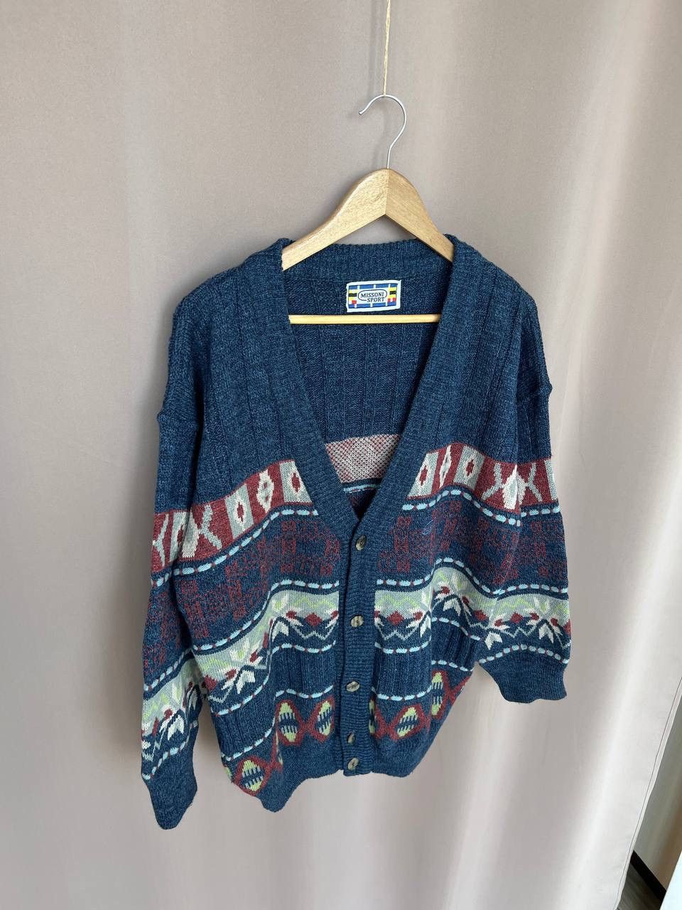 Missoni Missoni Sport Vintage Aztec Wool Cardigan Mens Size 54 L Size US L / EU 52-54 / 3 - 5 Thumbnail