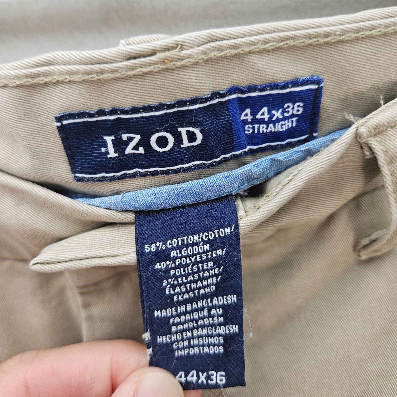 Izod IZOD MEN'S 44X36 STRAIGHT PERFORMANCE STRETCH CEDERWOOD KHAK Size US 44 / EU 60 - 6 Thumbnail