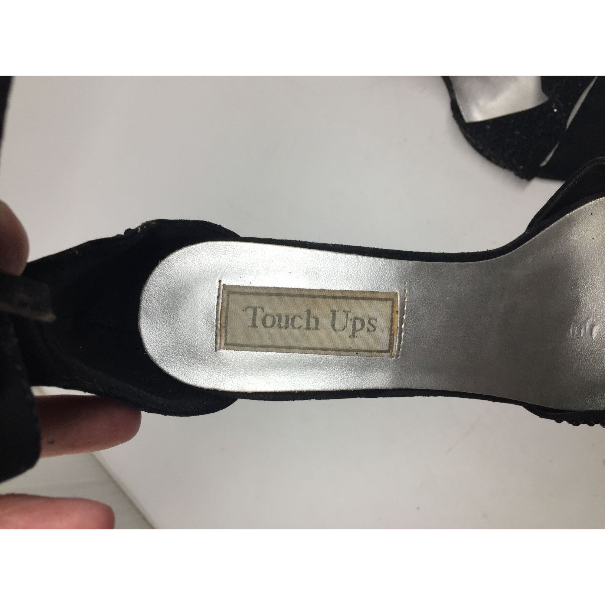 Other Womens Size 8.5 Touch Ups Black High Heels with Rhinestones Size US 8.5 / IT 38.5 - 3 Thumbnail