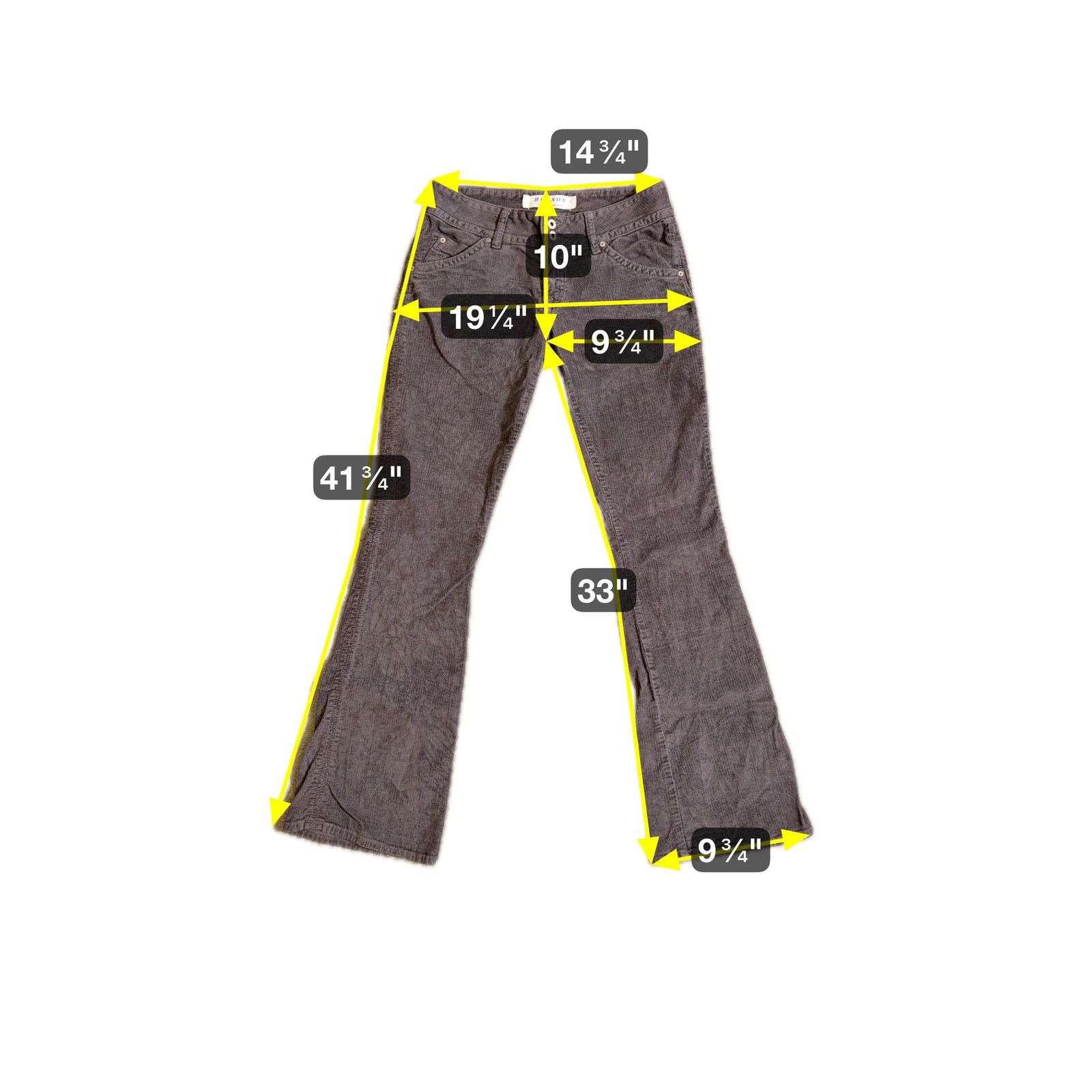 Hudson Hudson Jeans Size 29 Corduroy Low Rise Bootcut Flare Y2K USA Size 29" - 4 Thumbnail