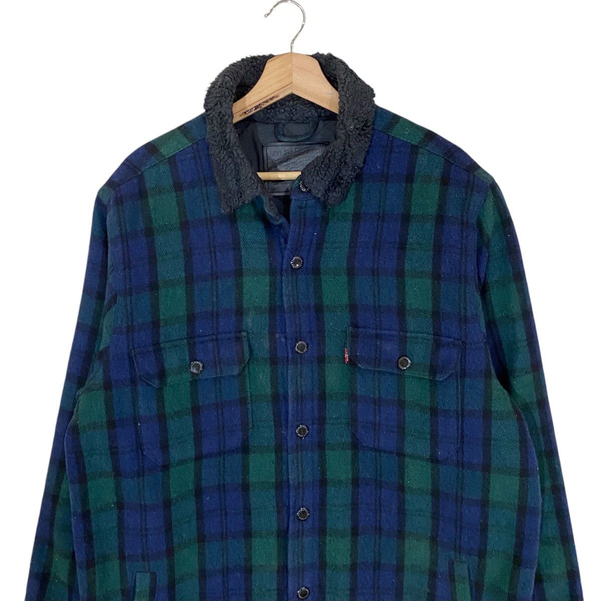 Levi's × Levi's Vintage Clothing VTG LEVIS SHERPA COLLAR WOOL TARTAN SNAP BUTTON JACKET Size US M / EU 48-50 / 2 - 3 Thumbnail