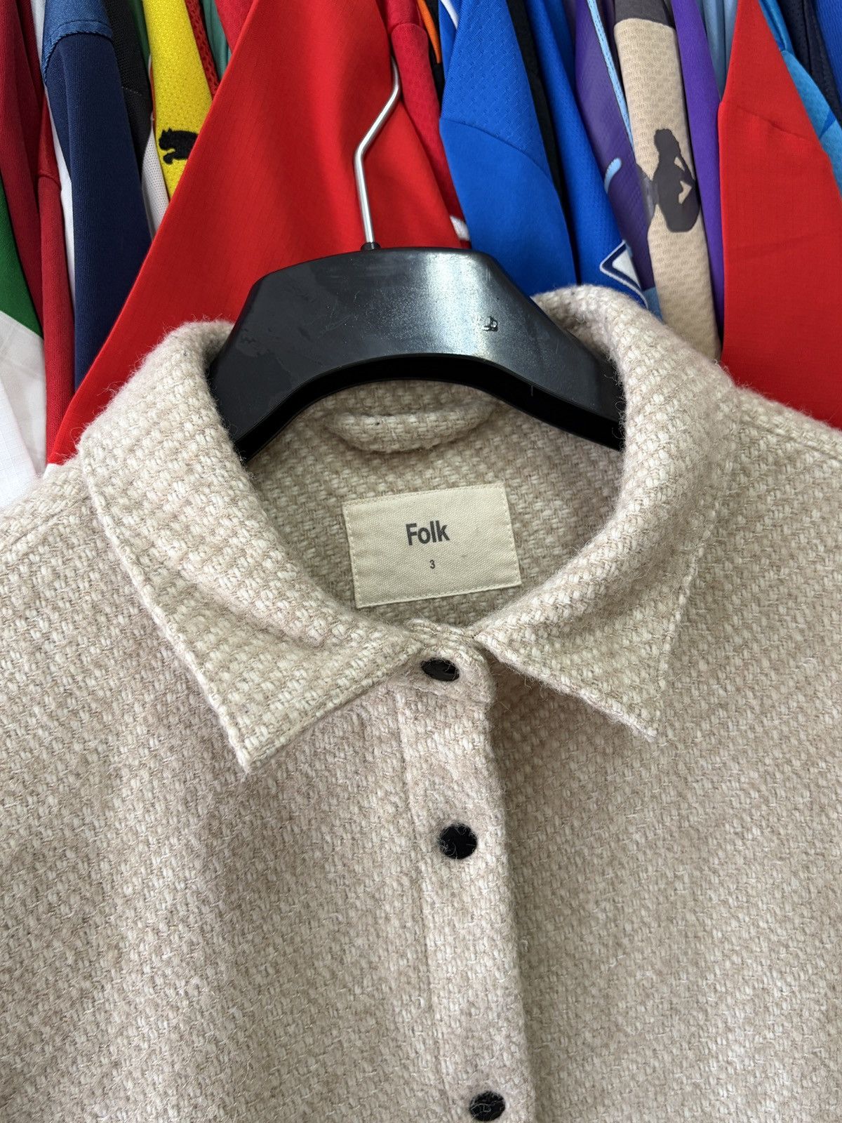 Folk Folk Signal Jacket Textured Woven Wool Blend Beige 3 L Size US L / EU 52-54 / 3 - 6 Thumbnail
