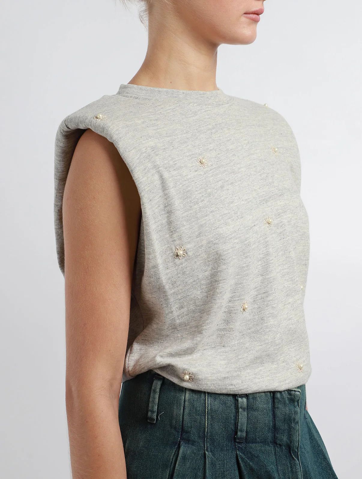 Golden Goose o1y0825 Crewneck T-Shirt in Gray Size M / US 6-8 / IT 42-44 - 2 Thumbnail