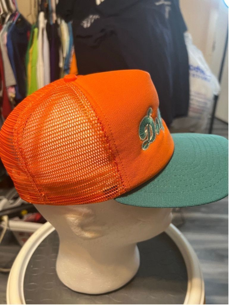 New Era Vintage New Era Snapback Trucker Hat Miami Dolphins Size ONE SIZE - 4 Thumbnail