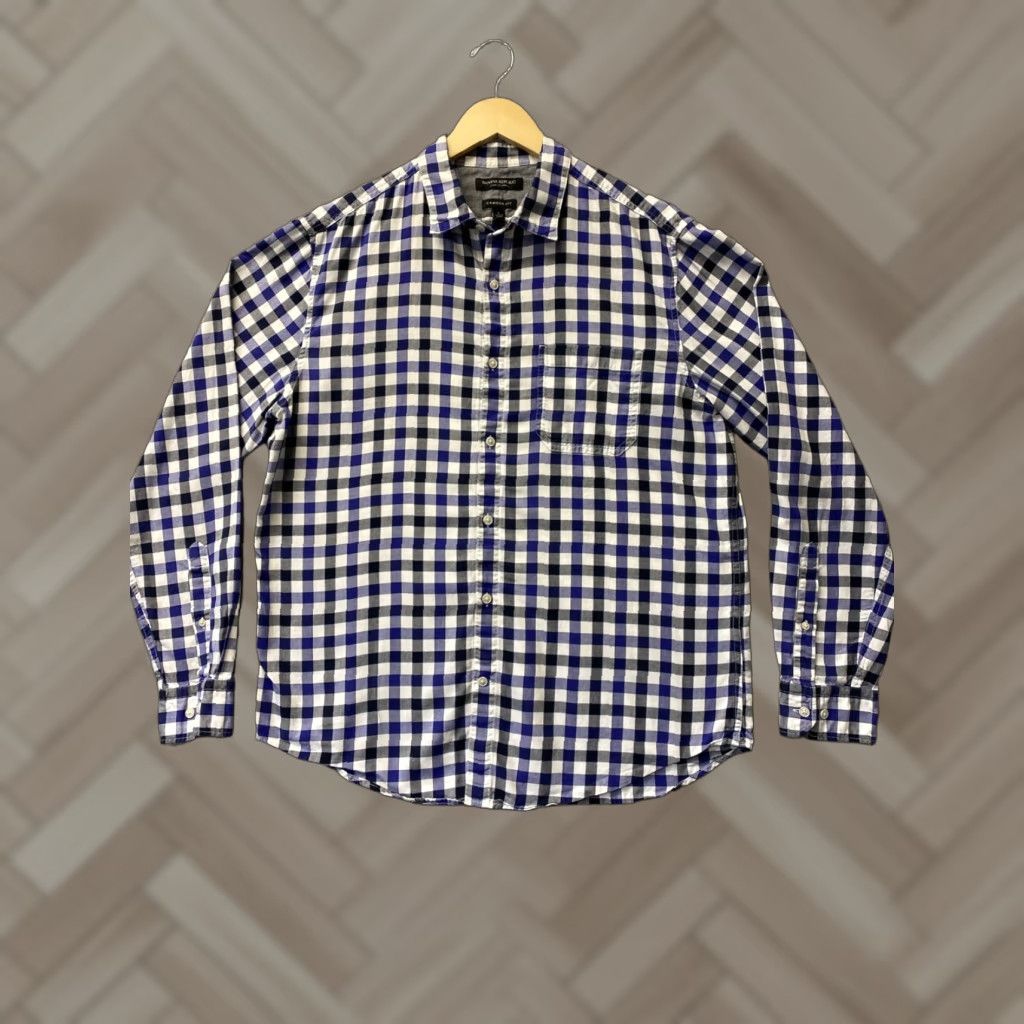 Banana Republic VINTAGE Banana Republic Men’s Shirt Casual Long Sleeve Checked Cotton Flannel Large Size US L / EU 52-54 / 3 - 1 Thumbnail