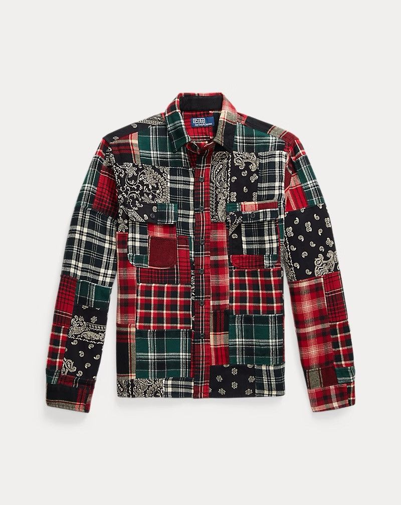 Polo Ralph Lauren Polo Ralph Lauren Classic Fit Patchwork Flannel Workshirt Size US L / EU 52-54 / 3 - 3 Thumbnail