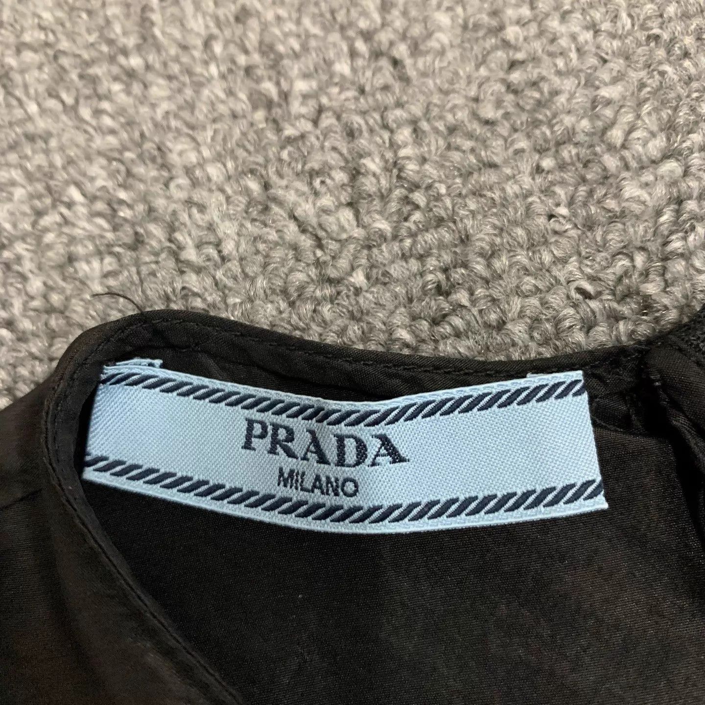 Prada Prada x Raf Simons Black Logo Silk Cami Women's 38 95N Size XS / US 0-2 / IT 36-38 - 6 Thumbnail