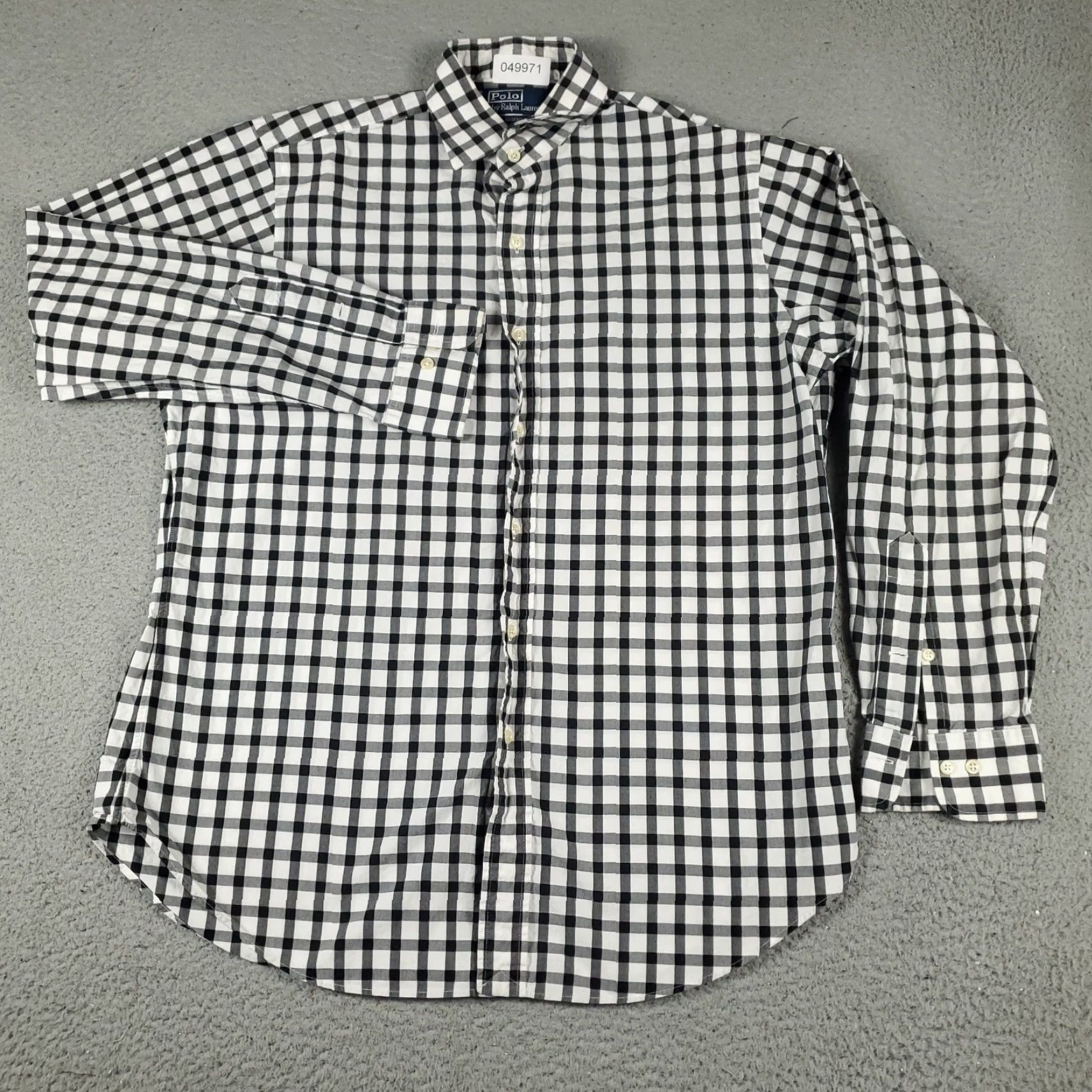 Ralph Lauren Ralph Lauren Dress Shirt Mens 16 Gray Check Long Sleeve Button Up Size 42R - 2 Thumbnail