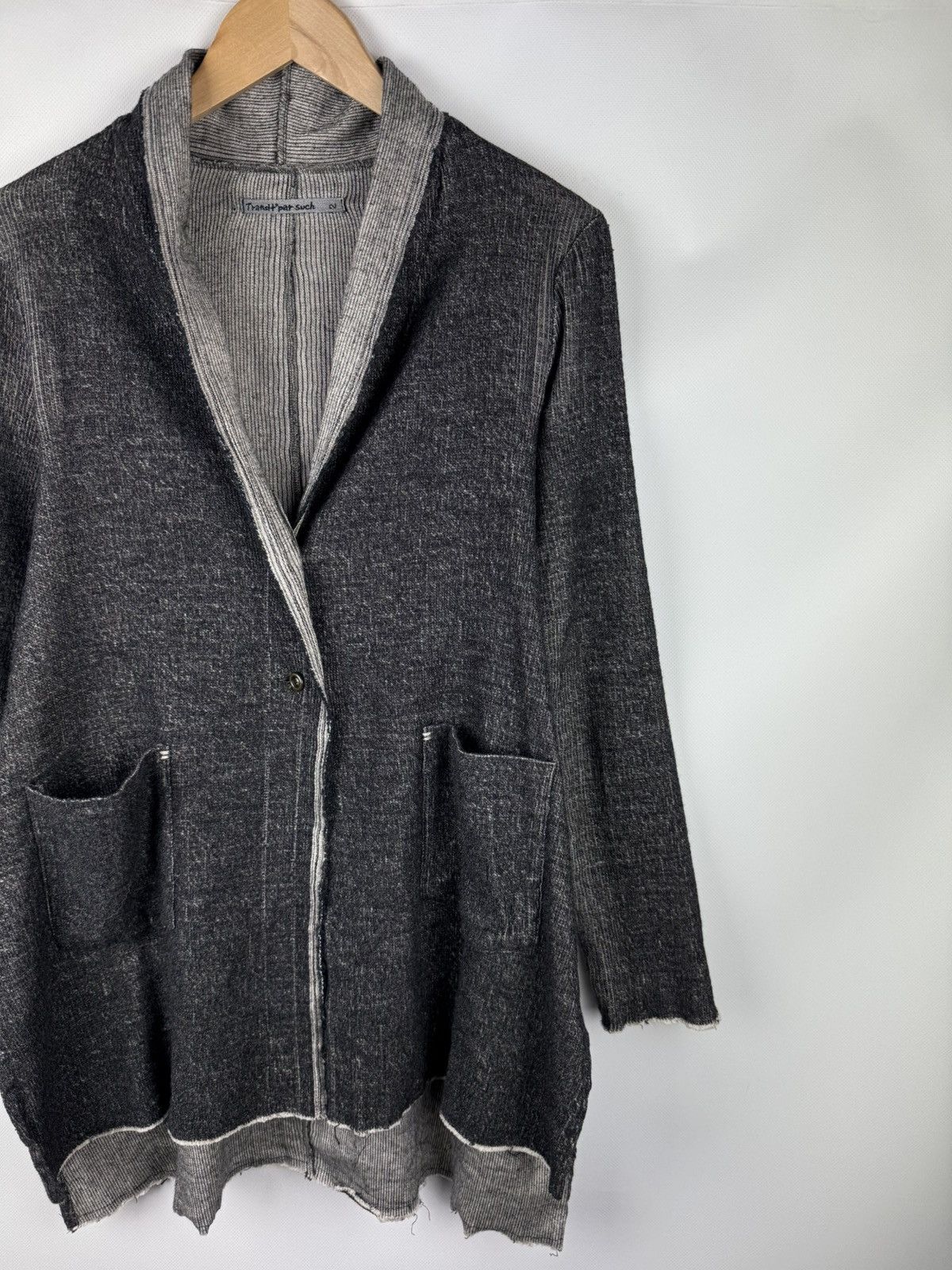 Transit Transit Par-Such Avant-Garde Linen Blend Cardigan Jacket Size M / US 6-8 / IT 42-44 - 3 Thumbnail