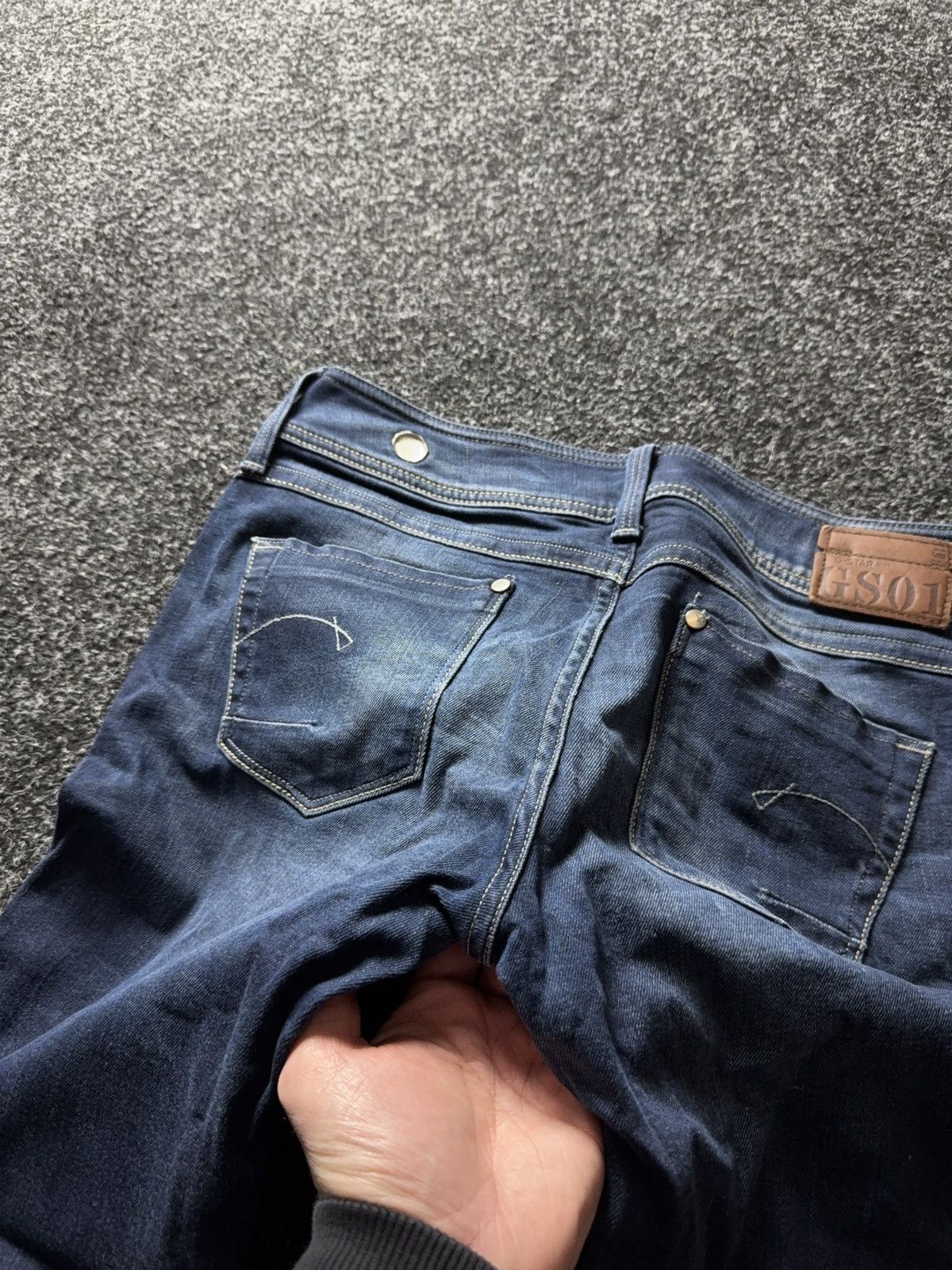 G-Star Vintage 00s Y2K G-Star RAW Straight Jeans Dark Wash Size 29" - 18 Thumbnail