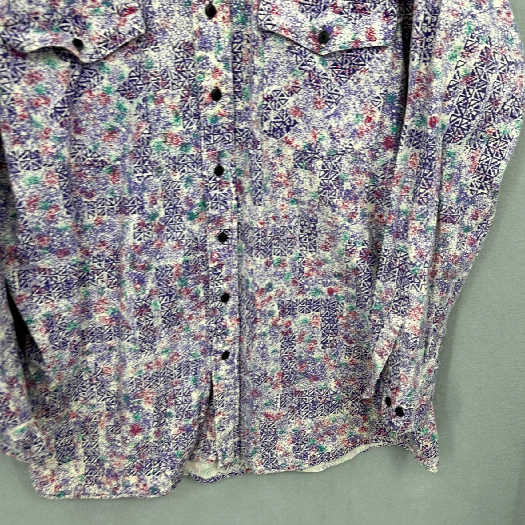 CO VINTAGE Western Plains Trading Co Shirt Mens XL Tall Purple Cowboy Rodeo Y2k 90s Size US XL / EU 56 / 4 - 4 Thumbnail
