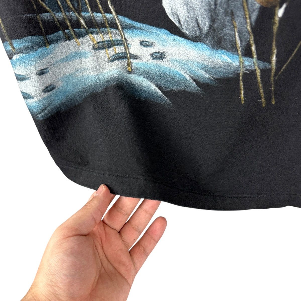 Vintage Vintage 90s Arctic Wolf Snow Bunny Nature Shirt Size US L / EU 52-54 / 3 - 6 Thumbnail