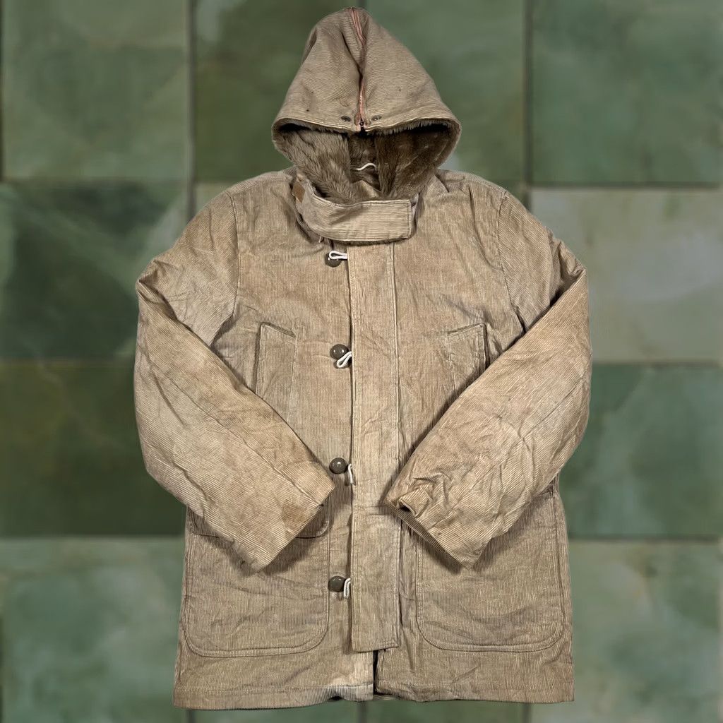 Vintage VINTAGE Hi-Gear Coat Mens M Beige Corduroy Hooded Fur Lined Winter Parka Size US M / EU 48-50 / 2 - 1 Thumbnail