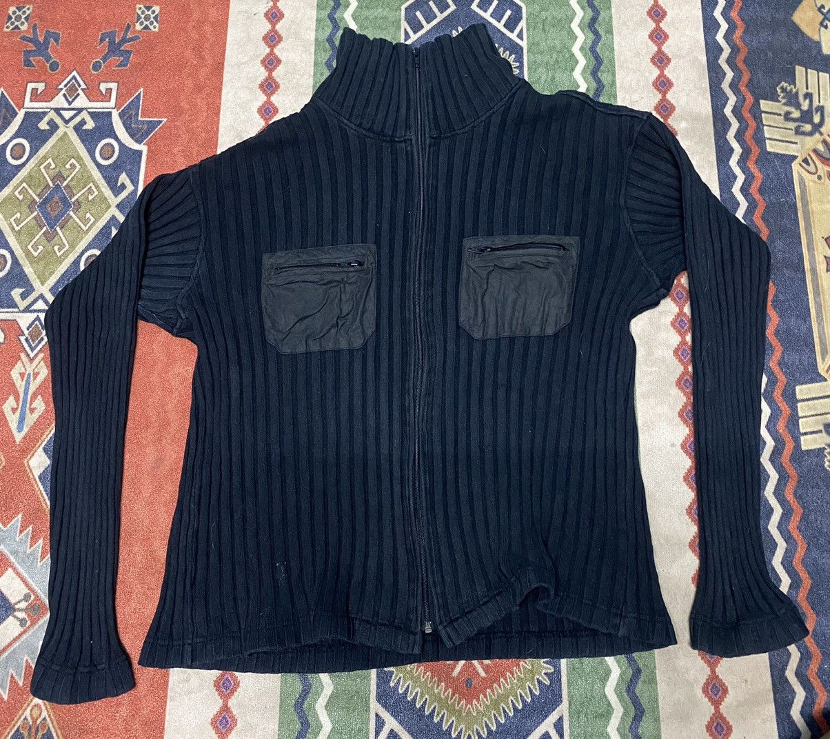Japanese Brand JUN MEN KNITWEAR RIBBED DOUBLE POCKET ZIPPER STRETCHABLE Size US L / EU 52-54 / 3 - 1 Thumbnail