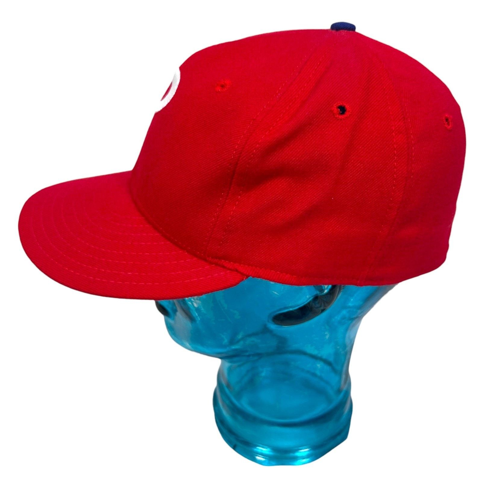 New Era Vintage New Era Philadelphia Phillies Fitted Hat 7 1/8 Red Size ONE SIZE - 5 Thumbnail