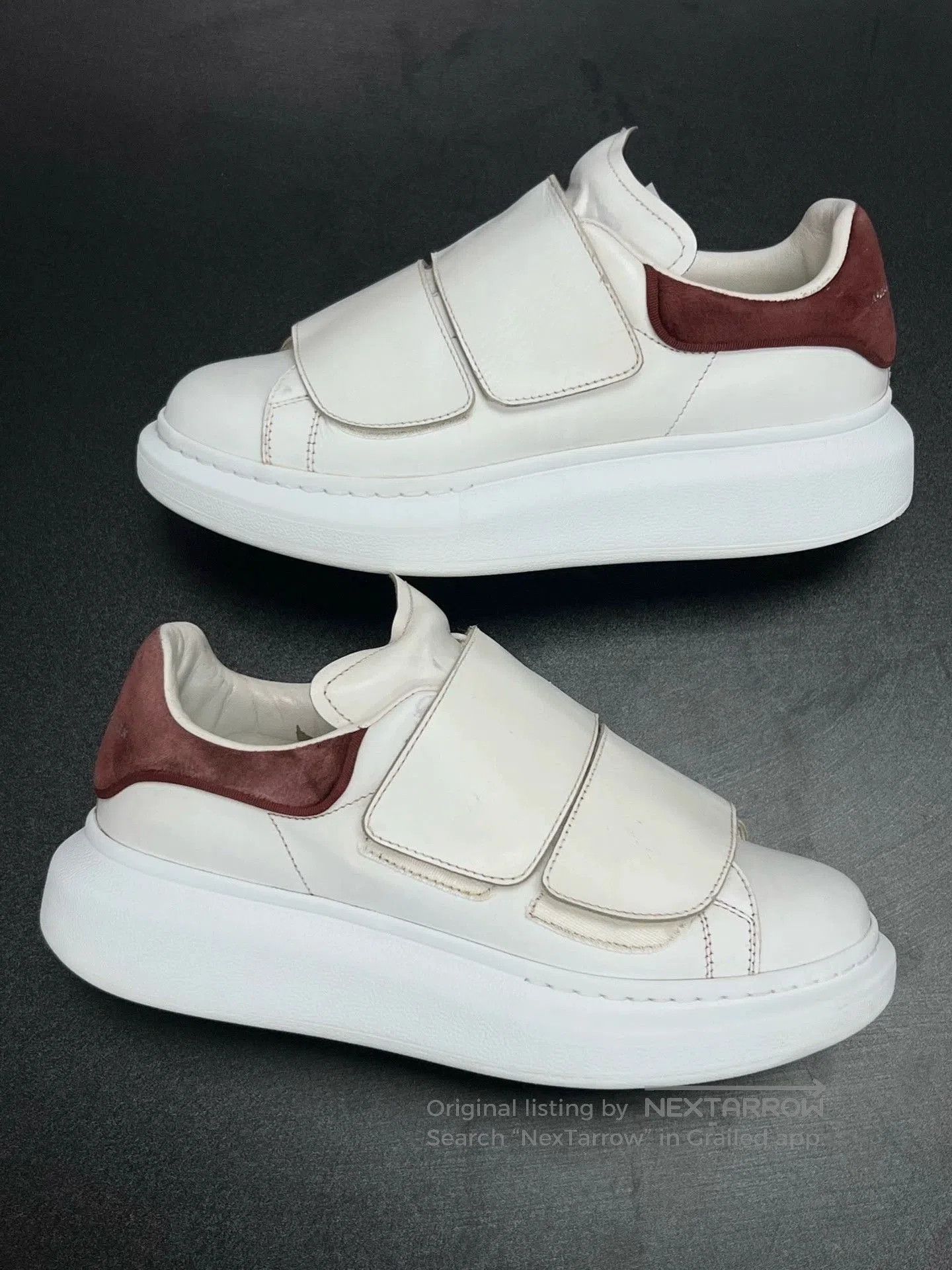 Alexander McQueen mcq white and red velcro sneakers. Size US 6.5 / EU 39-40 - 5 Thumbnail