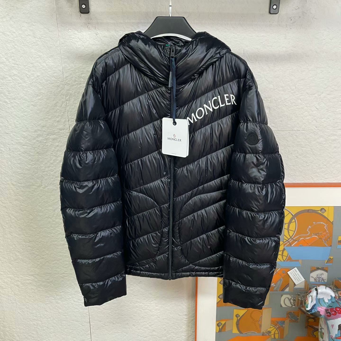 Moncler Moncler Black Letter Hooded Down Jacket Size XL / US 12-14 / IT 48-50 - 1 Thumbnail