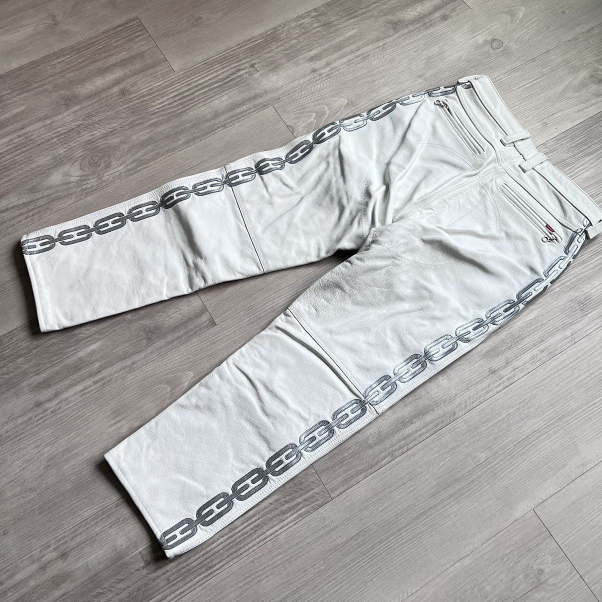 Supreme Supreme Ghost-rider Vanson Leather Pants (White) Size US 32 / EU 48 - 15 Thumbnail