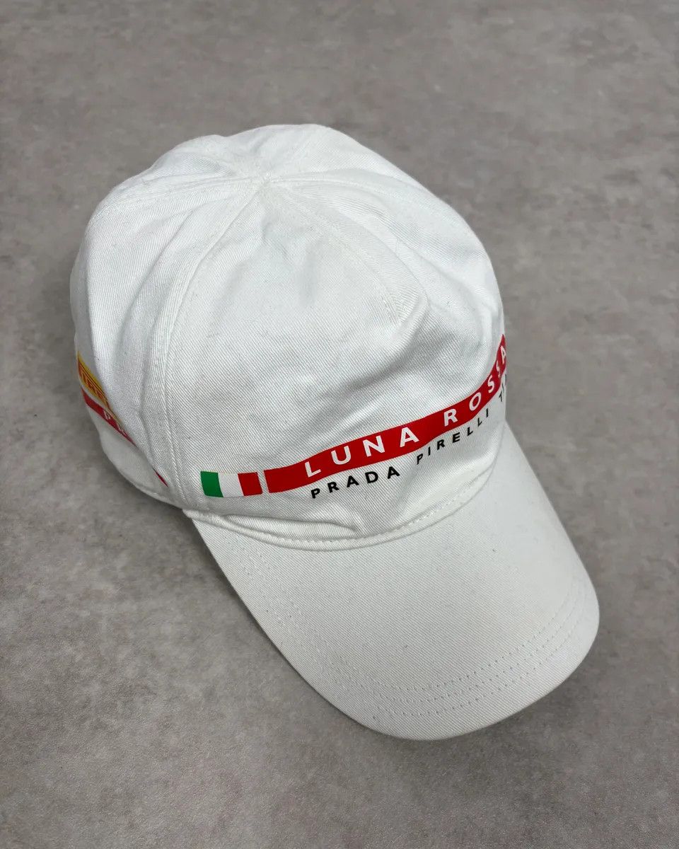 Prada Prada Luna Rossa Pirelli White Logo Racing Cap Size ONE SIZE - 1 Thumbnail