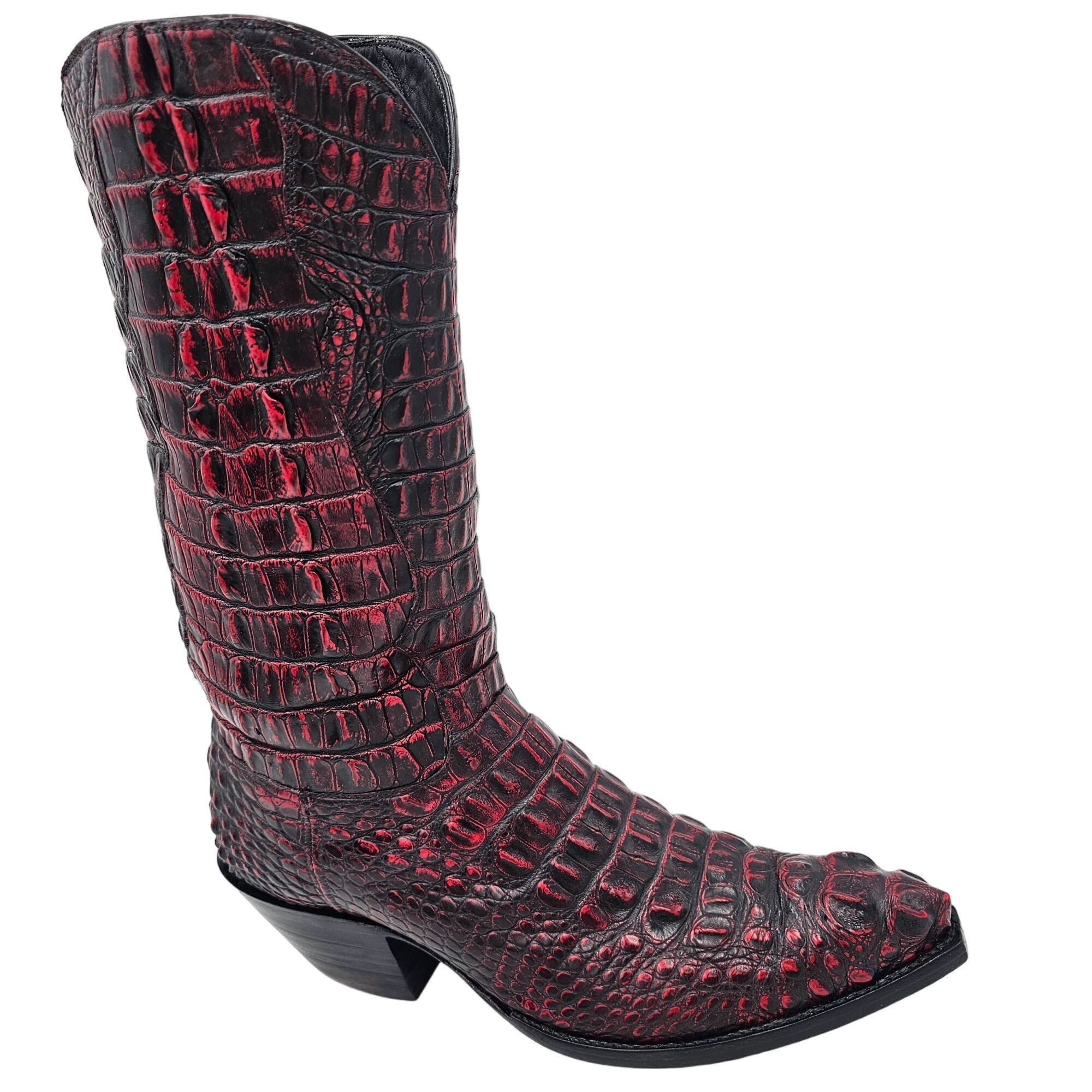Other Tres Outlaws Black Cherry Hornback Alligator Men 11.5 Cowboy Size US 11.5 / EU 44-45 - 2 Thumbnail