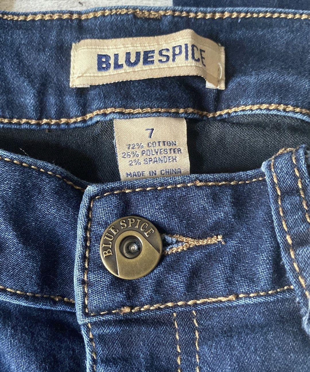 Vintage Retro, Blue Spice, Dark Wash, Flare Leg, Denim Jeans Size 28" / US 6 / IT 42 - 7 Thumbnail