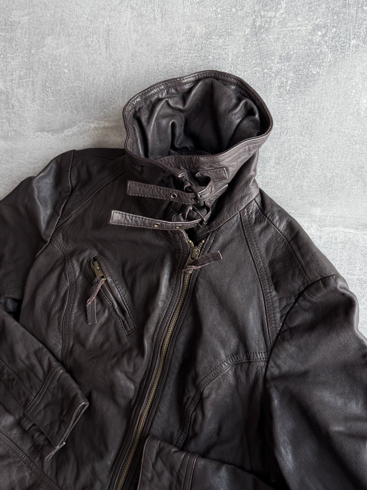 Allsaints Allsaints belvedere brown leather jacket UK 10 womens Size M / US 6-8 / IT 42-44 - 6 Thumbnail