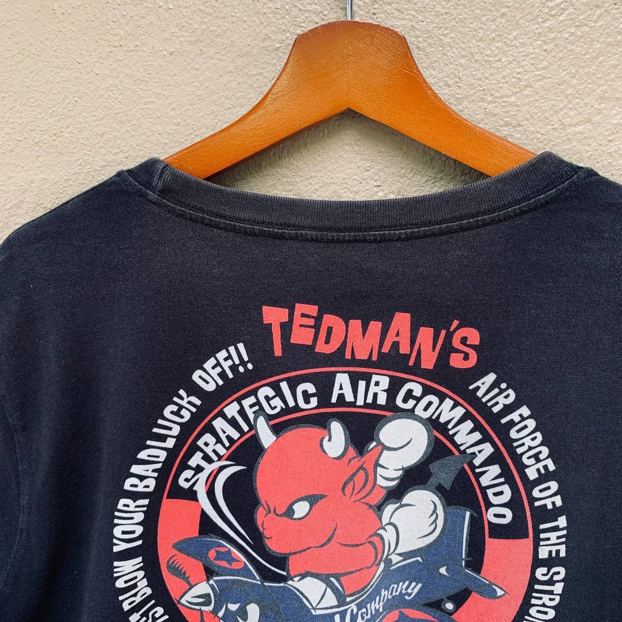 Tedman Rare Sunfaded Vintage Ted Company ‘Red Devil Airman’ Tees Size US XL / EU 56 / 4 - 8 Thumbnail