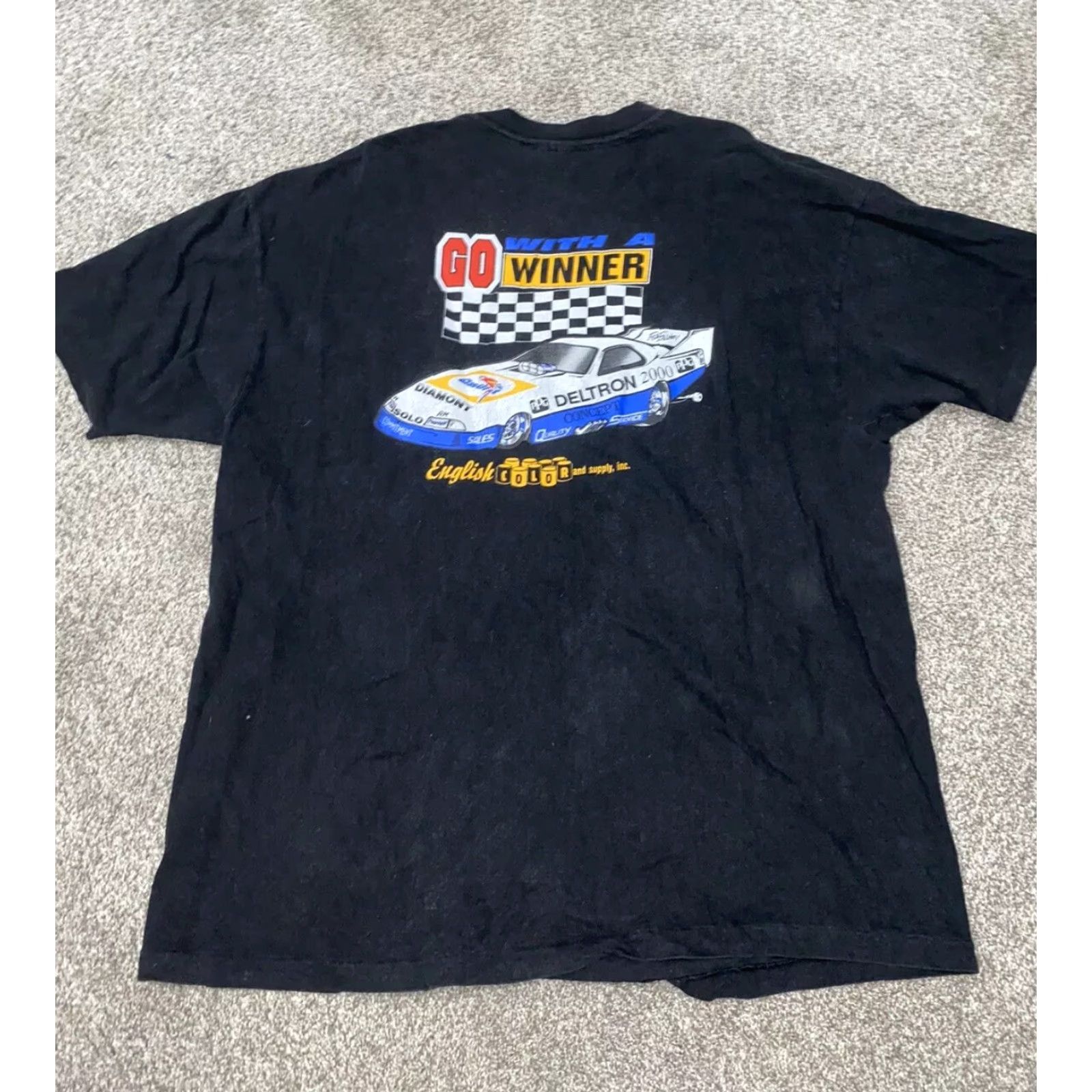 Hanes Vtg Hanes English Color and Supply Co T shirt Mens XL Black T-Shirt Mens XL Size US XL / EU 56 / 4 - 2 Thumbnail