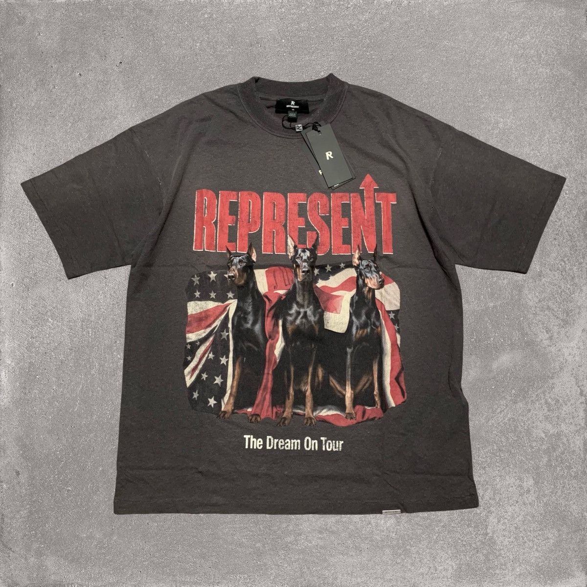 Represent Clo. Represent XS Dream On Tour Sun Fade Grey Tee Size US XS / EU 42 / 0 - 1 Thumbnail