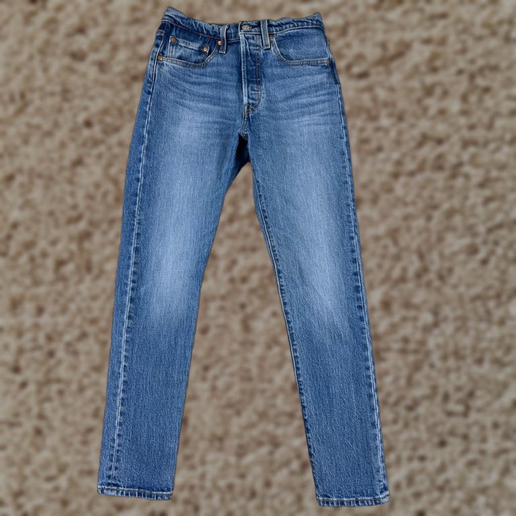 Levi's Levi's 501 Shorts Women's Medium Wash Denim Casual Pants 24 Waist Summer Fall Winter Size 36" / US 14 / IT 50 - 1 Thumbnail