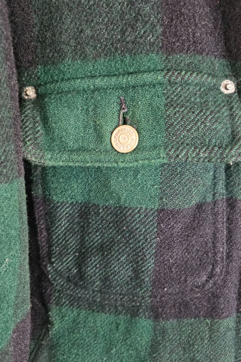 Made-in-USA Polo RL Dungarees Wool Trucker (L)– cord collar image 3