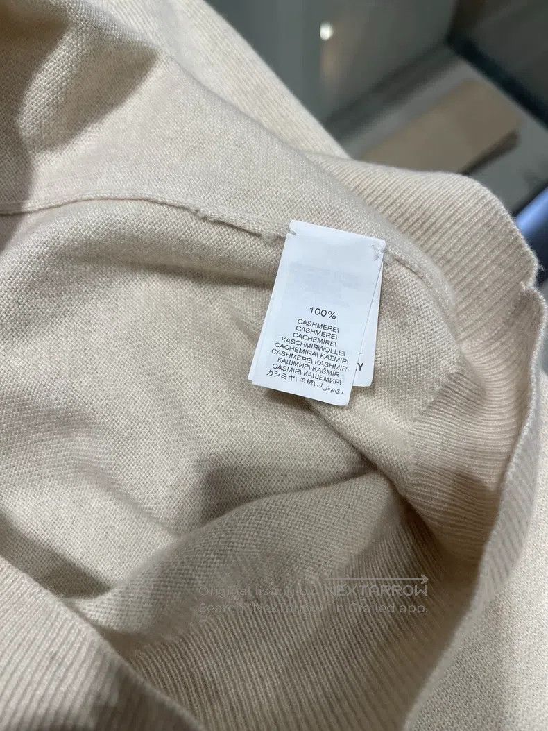 Brunello Cucinelli Brunello Cucinelli Beige Beaded V-Neck Cashmere Sweater Size M / US 6-8 / IT 42-44 - 5 Thumbnail