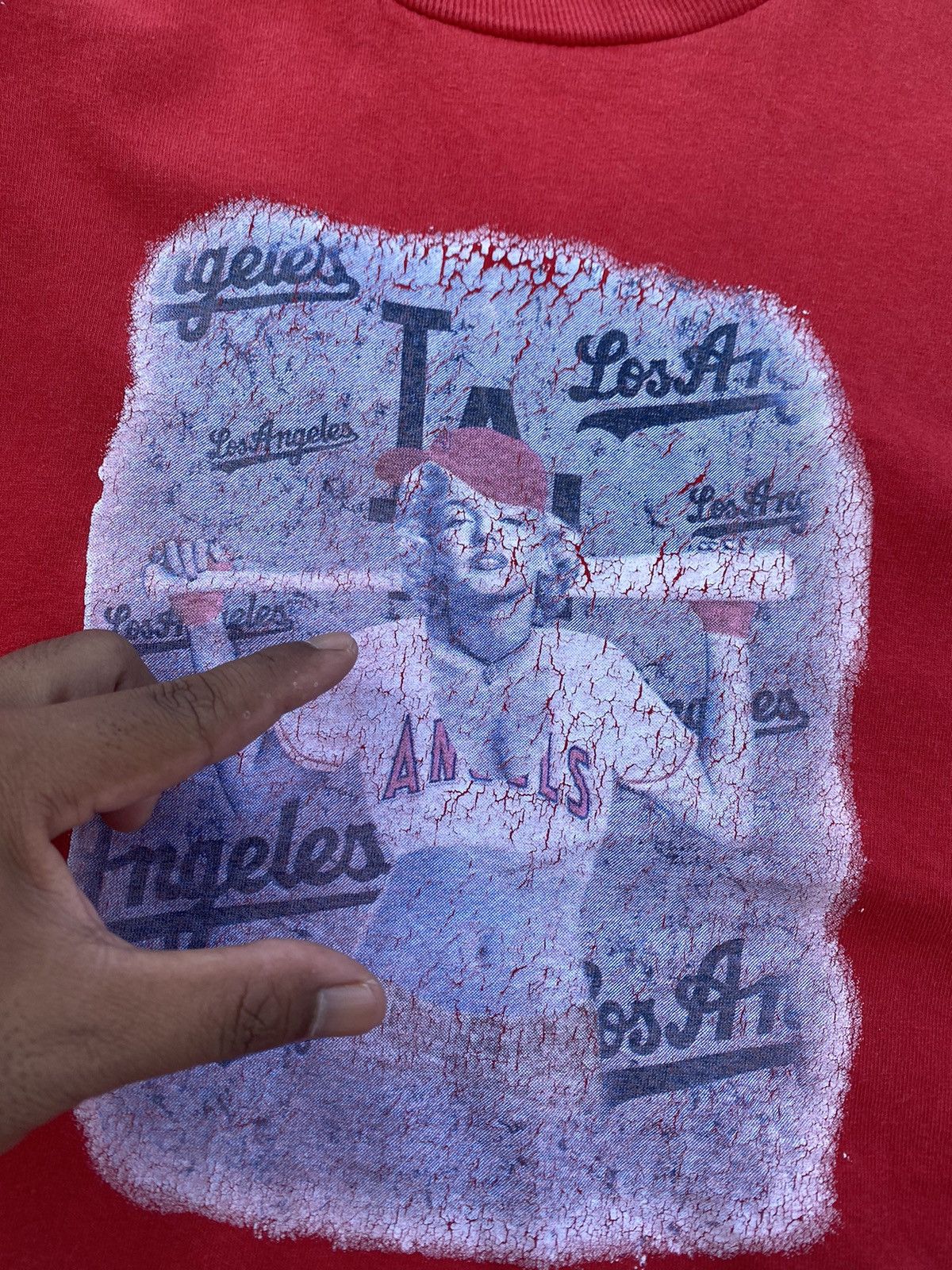 MLB Rare Vintage Marilyn Monroe Los Angeles Angles Tshirt Size US L / EU 52-54 / 3 - 13 Thumbnail