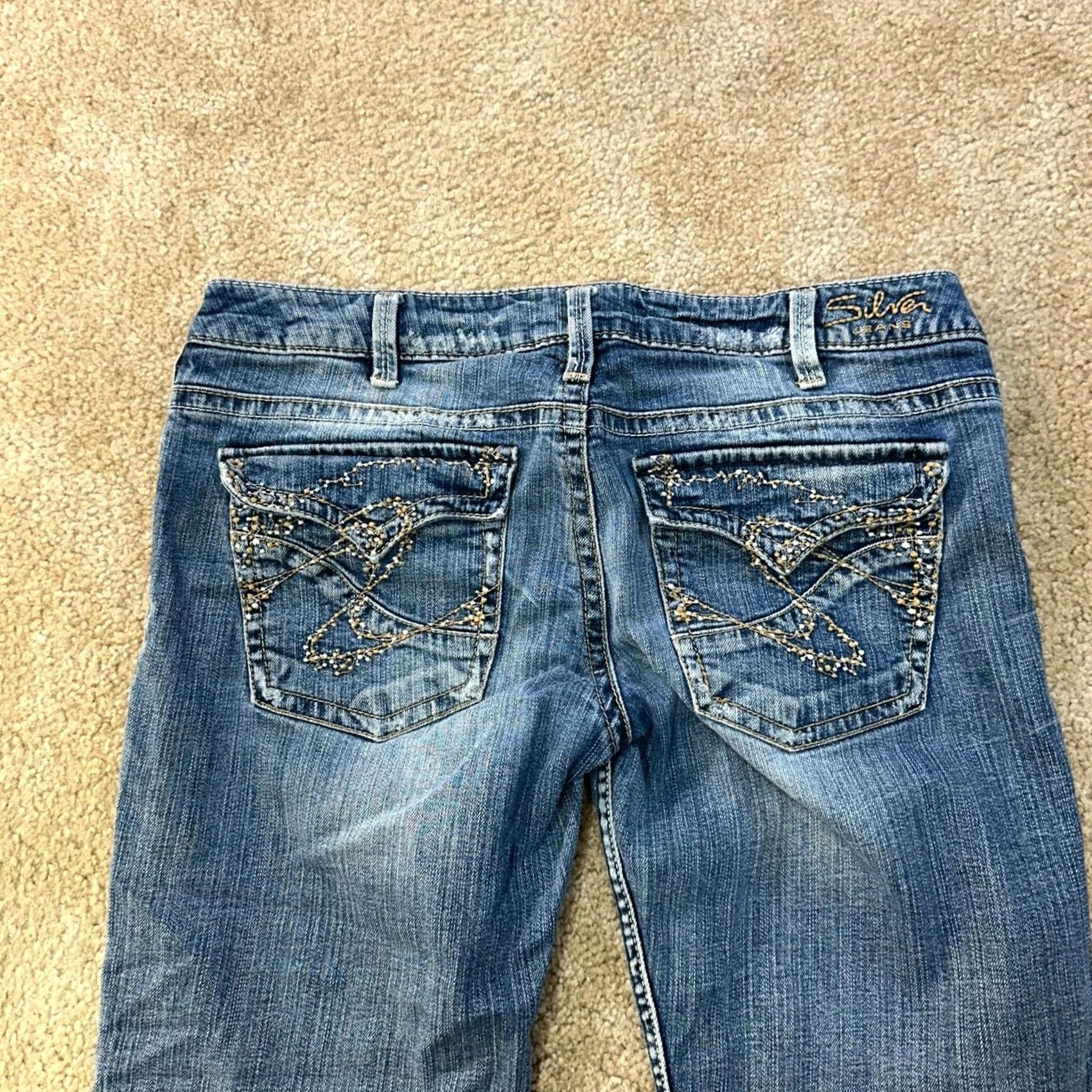 Silver Jeans Co. Silver Tuesday Women's 32 Blue Denim Stretch Low rise Beach Shorts Size 24" / US 00 / IT 34 - 5 Thumbnail