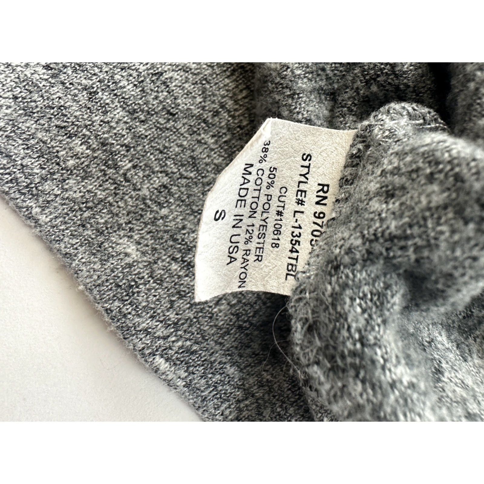 Vintage Lanston Off The Shoulder Top Women’s Small Gray USA Shirt Size S / US 4 / IT 40 - 4 Thumbnail