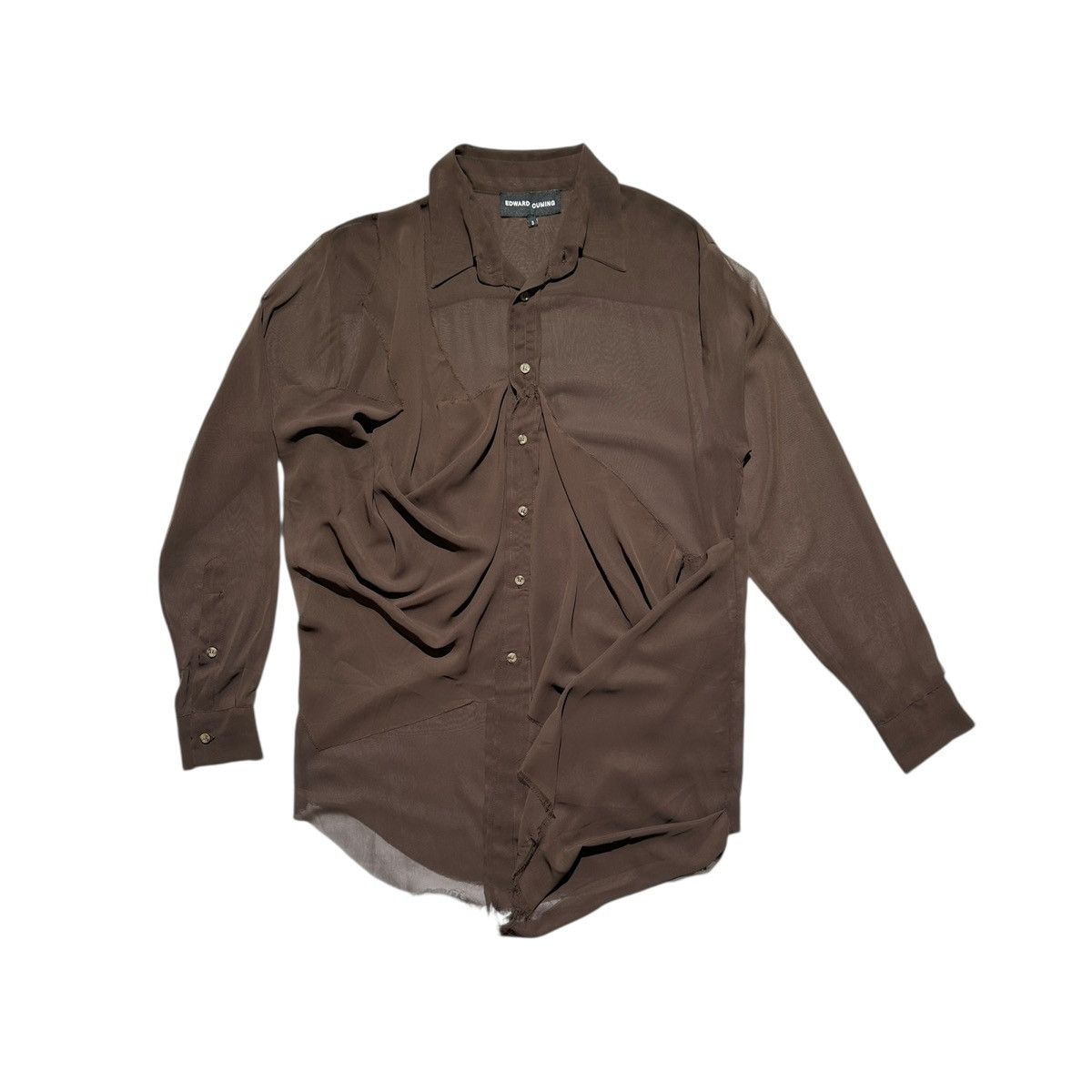 Edward Cuming draped sheer shirt Size US L / EU 52-54 / 3 - 2 Thumbnail