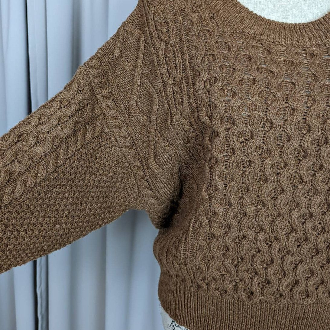 Other Beige Botany Cable Knit Wool Blend Sweater Brown Size Small Size S / US 4 / IT 40 - 10 Thumbnail