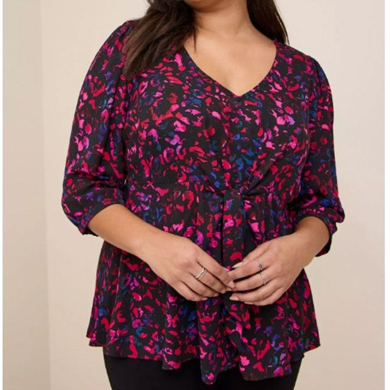 Corridor Torrid Georgette Leopard Print Top Plus Size 2X Mob Wife Size XXL / US 16-18 / IT 52-54 - 1 Thumbnail