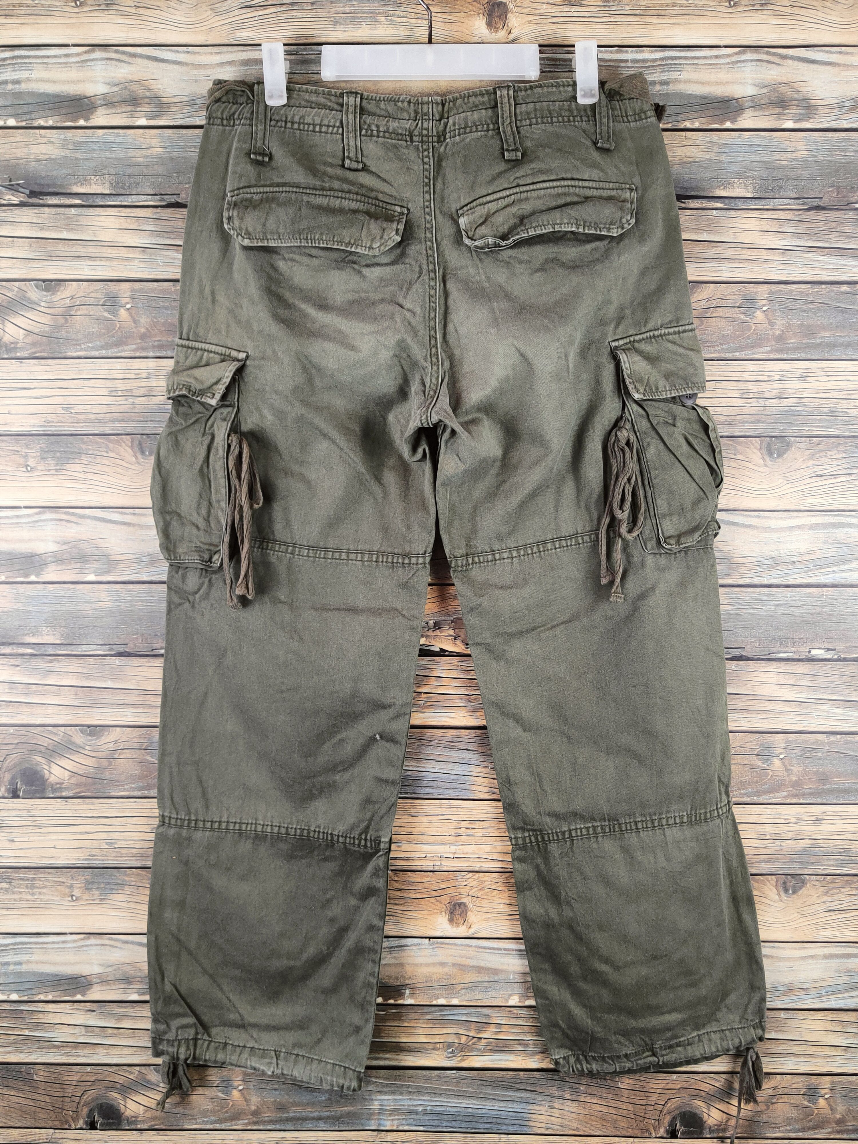 Japanese Brand DL Browny Olive Multipocket Cargo Pants #46-362 Size US 31 - 7 Thumbnail