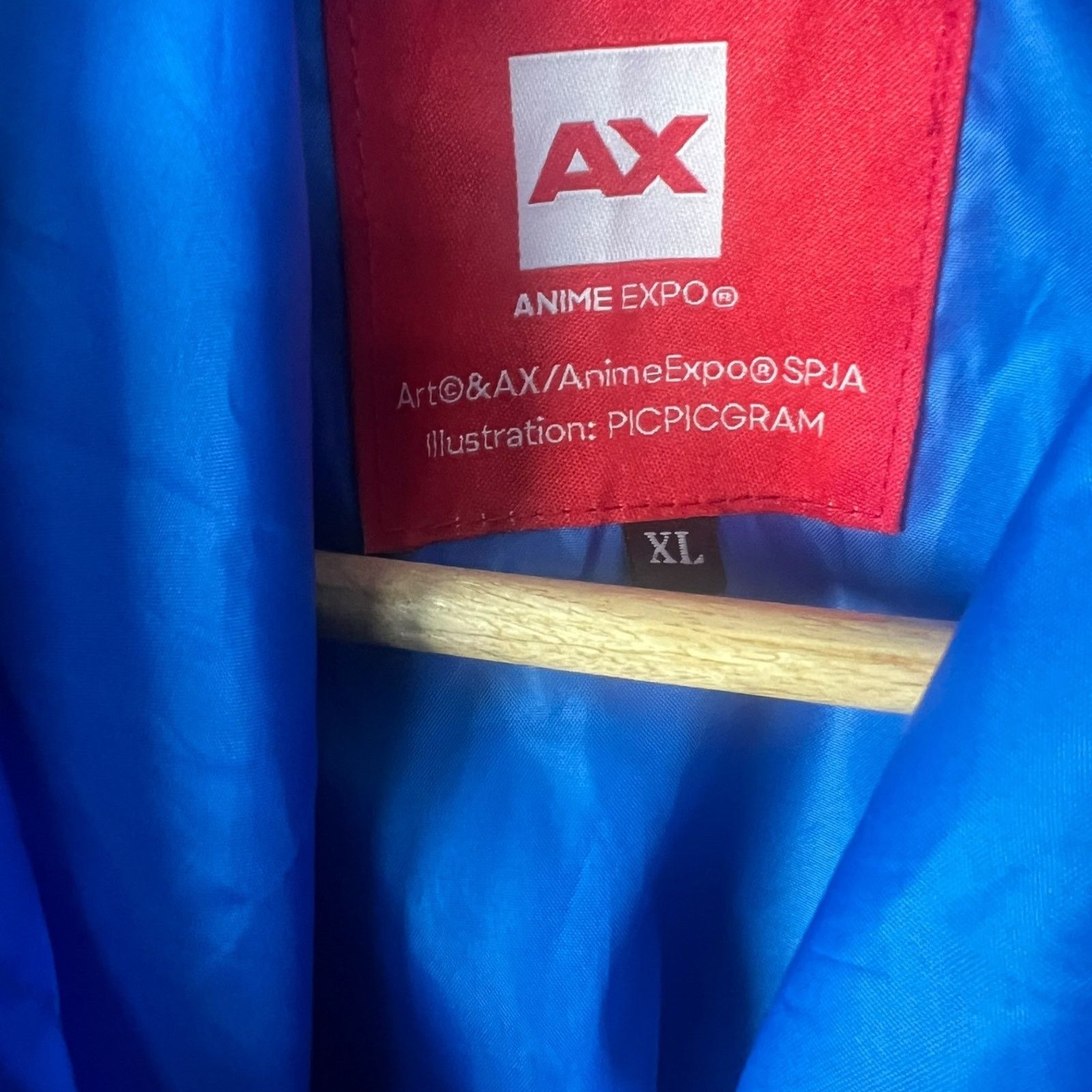Gildan AX Anime Expo 2022 Men's XL Black Red Exclusive Windbreaker Size US XL / EU 56 / 4 - 6 Thumbnail