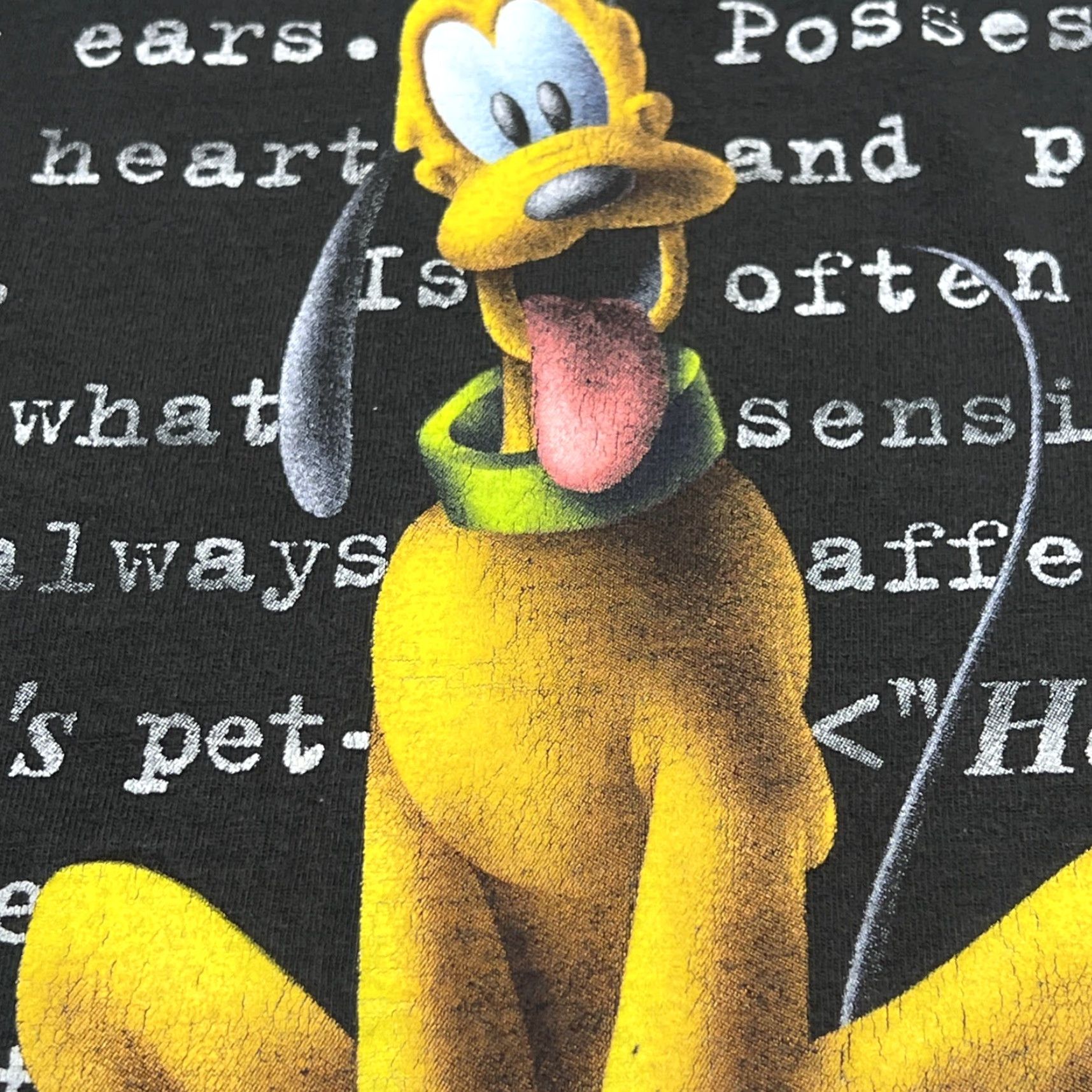 Disney Disney Pluto T-Shirt Men’s Large Cartoon Graphics Black 90s Disney Character Mickey Inc Size US L / EU 52-54 / 3 - 5 Thumbnail