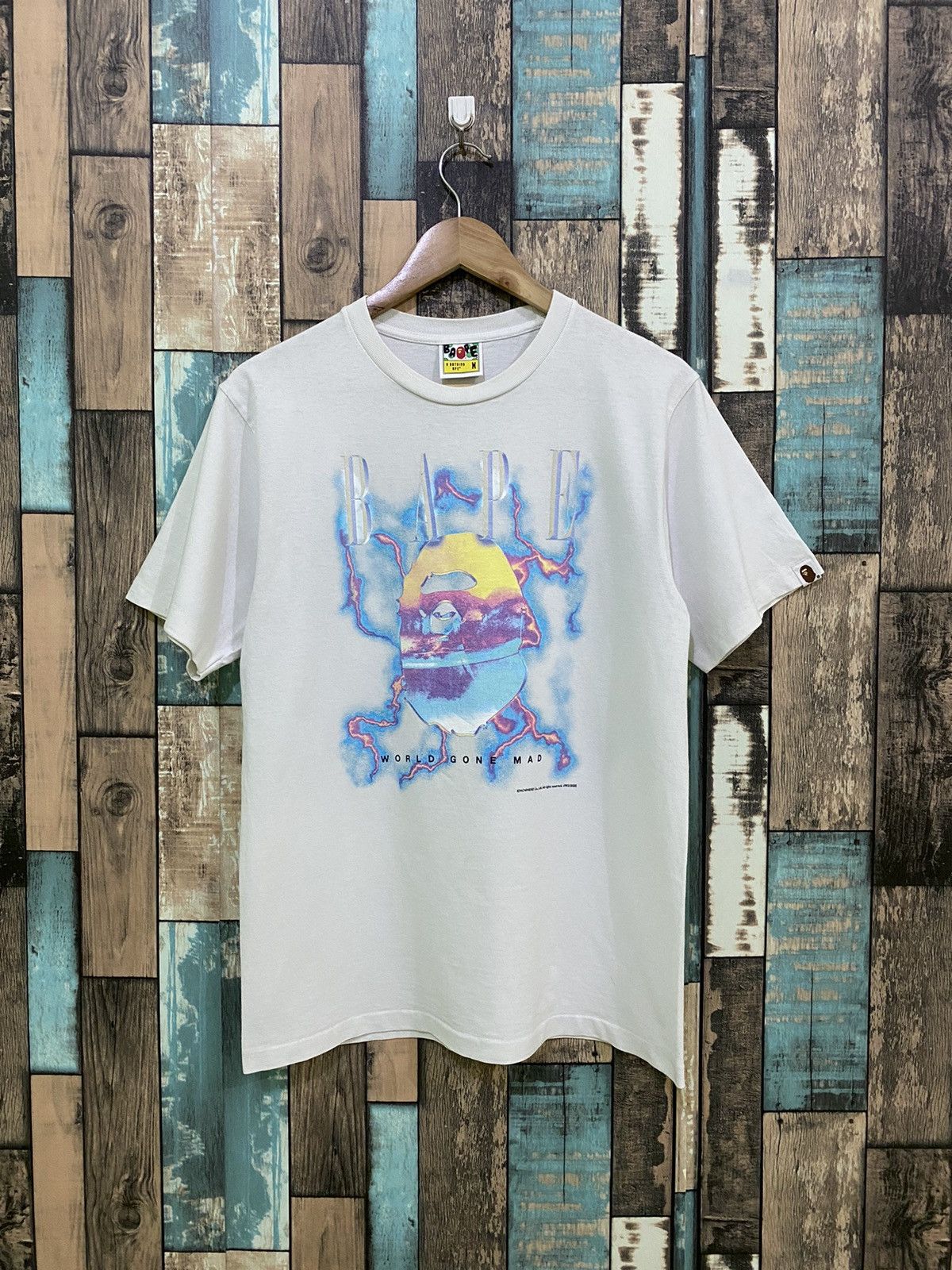 Bape × Hypebeast Bape A Bathing Ape Bape Head World Gone Mad Tee Size US M / EU 48-50 / 2 - 1 Thumbnail