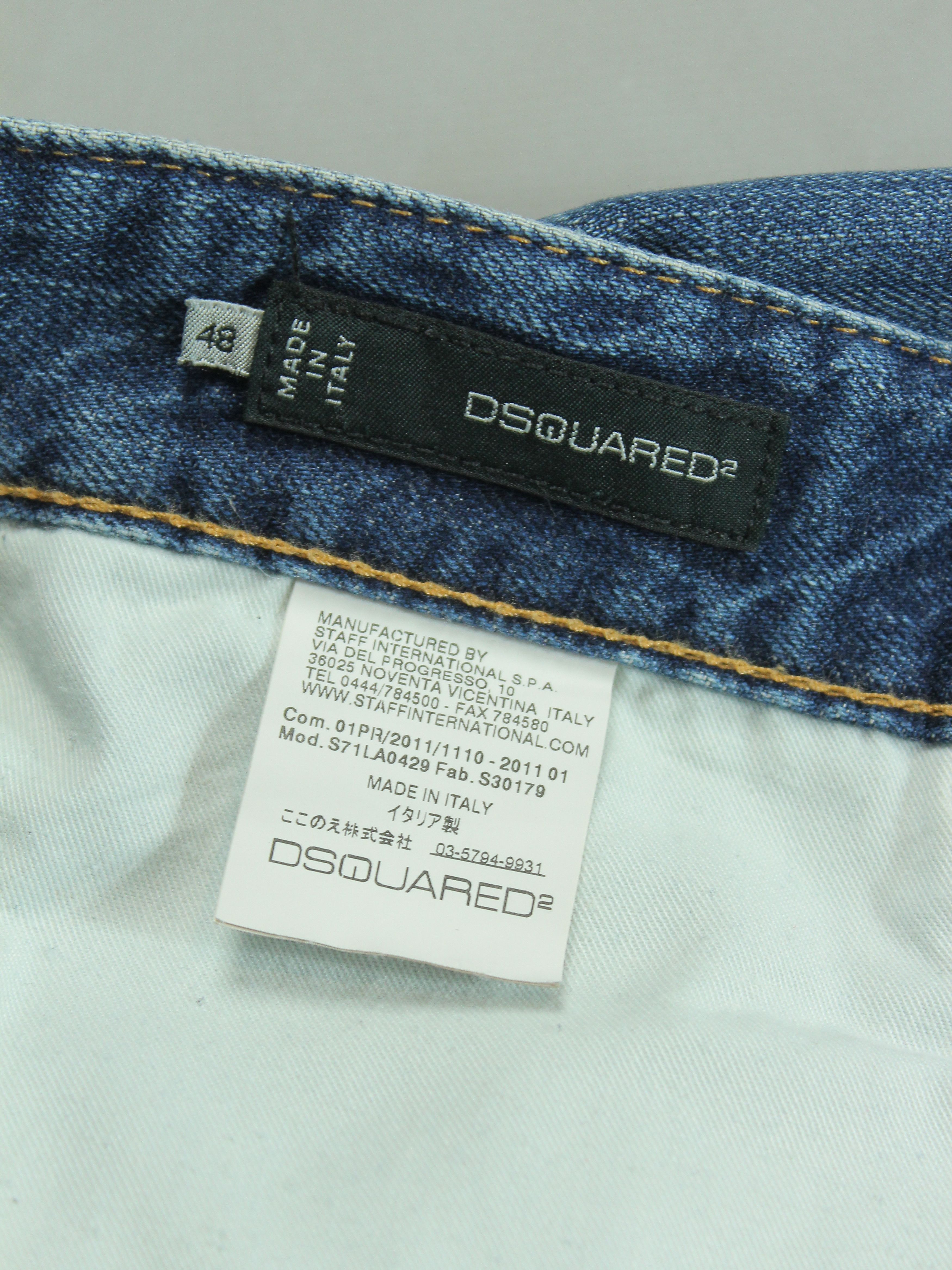 Dsquared2 DSQUARED2 VINTAGE DENIM DISTRESSED JEANS MENS 48 32 STRAIGHT Size US 32 / EU 48 - 11 Thumbnail