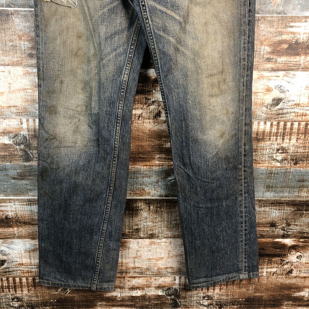 Levi's 503 Levis Blue ripped distressed Denim jeans #A2615 Size US 30 / EU 46 - 6 Thumbnail