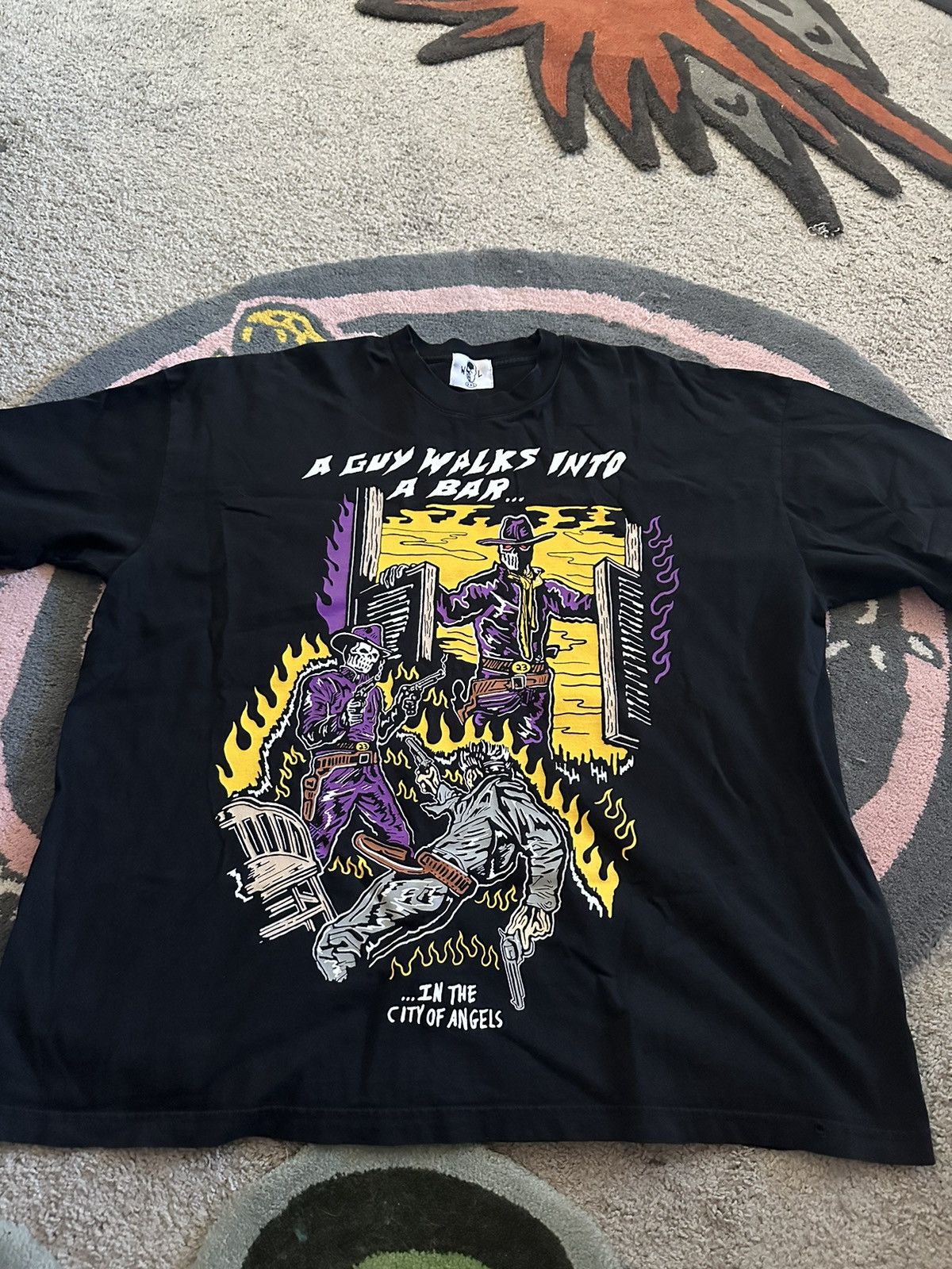 image of Warren Lotas Walked Into The Bar Tee in Black, Men's (Size 2XL)
