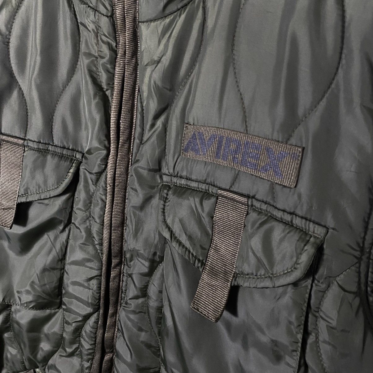 Avirex × Japanese Brand Vintage Avirex Quilted Zipper Jacket L Size Green Army Size US L / EU 52-54 / 3 - 10 Thumbnail