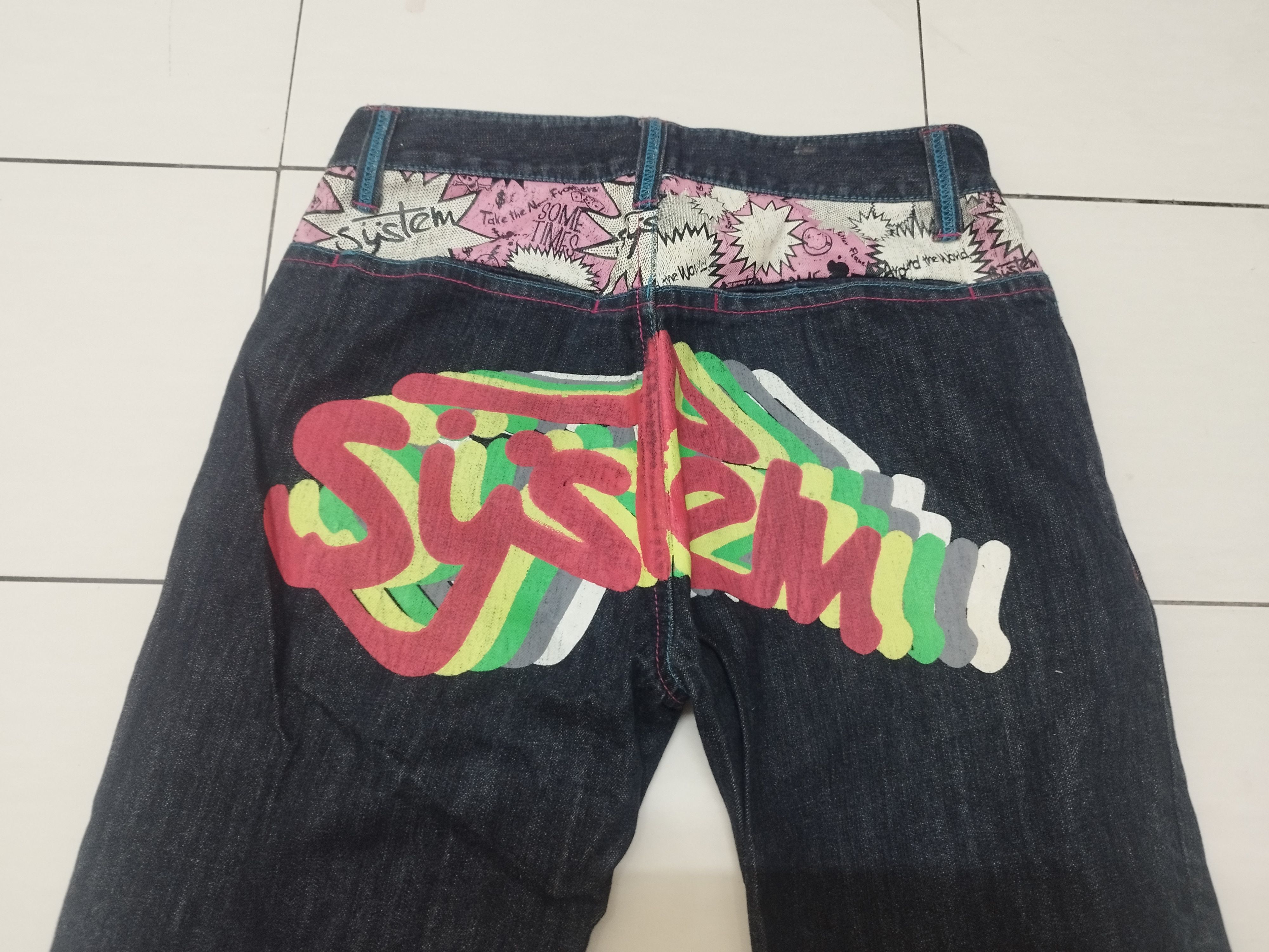 If Six Was Nine × Japanese Brand JAPANESE BRAND BIG LOGO EMBROIDERED JEANS Size US 32 / EU 48 - 9 Thumbnail
