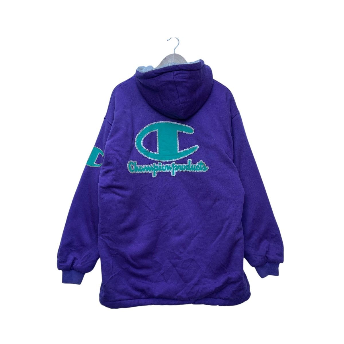 Champion × Vintage 💥Vintage Champion Big Logo Zipper Sweater Hooded Jacket Size US M / EU 48-50 / 2 - 2 Thumbnail