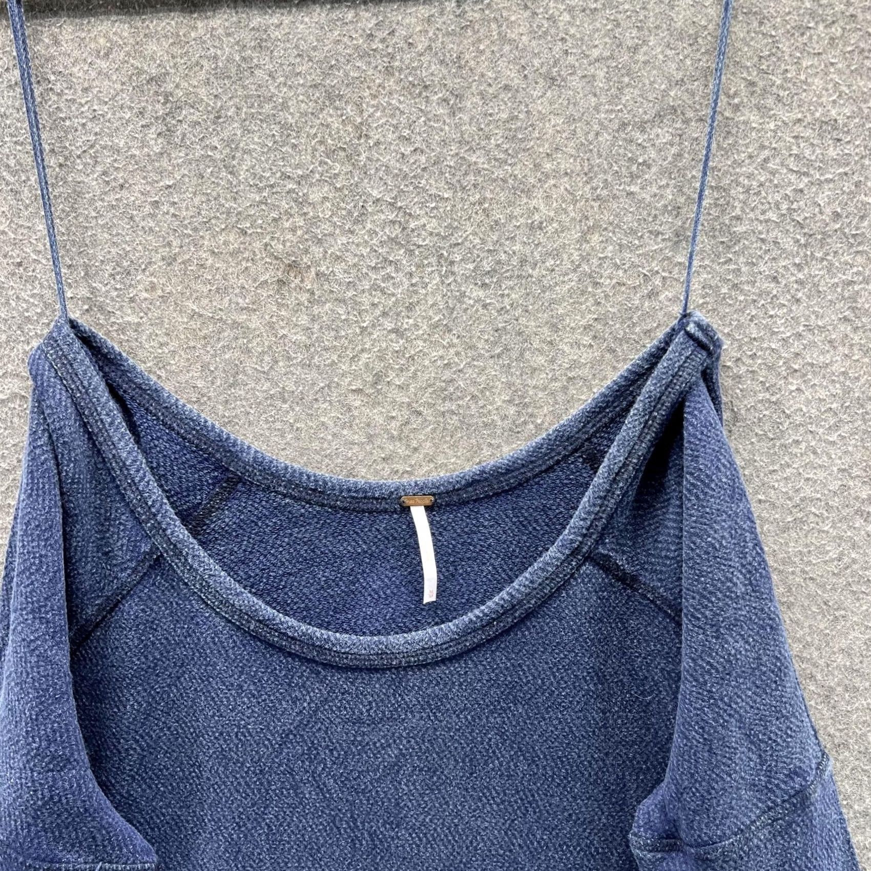 Free People Free People Shirt Womens Medium Blue Crochet Lace 3/4 Sleeve Scoop Neck Top Size M / US 6-8 / IT 42-44 - 7 Thumbnail