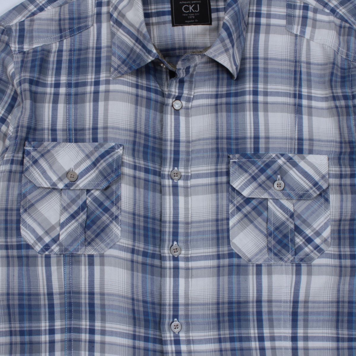 Calvin Klein × Designer CKJ Calvin Klein Jeans Lightweight Long Sleeve Plaid Shirt Size US XL / EU 56 / 4 - 4 Thumbnail